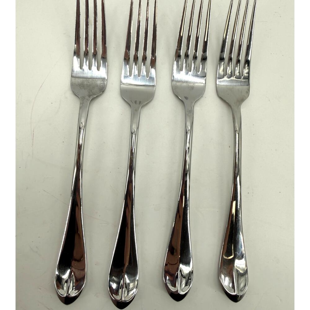 Mikasa Chloe Dinner Forks Set Of 4 18/0 Stainless Steel Flatware Replacement